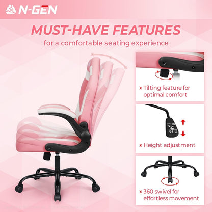 N-GEN Video Gaming Computer Chair Ergonomic Office Chair Desk Chair