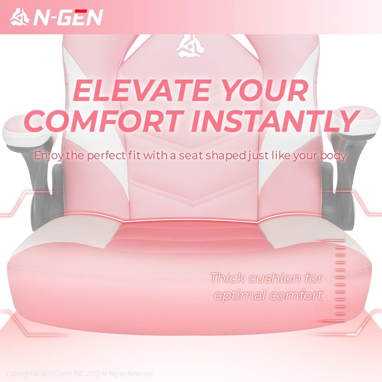 N-GEN Video Gaming Computer Chair Ergonomic Office Chair Desk Chair