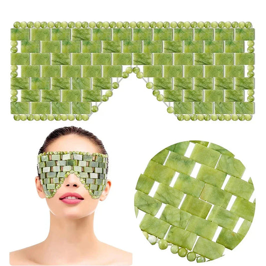 Masque de massage rafraîchissant pour les yeux en jade 