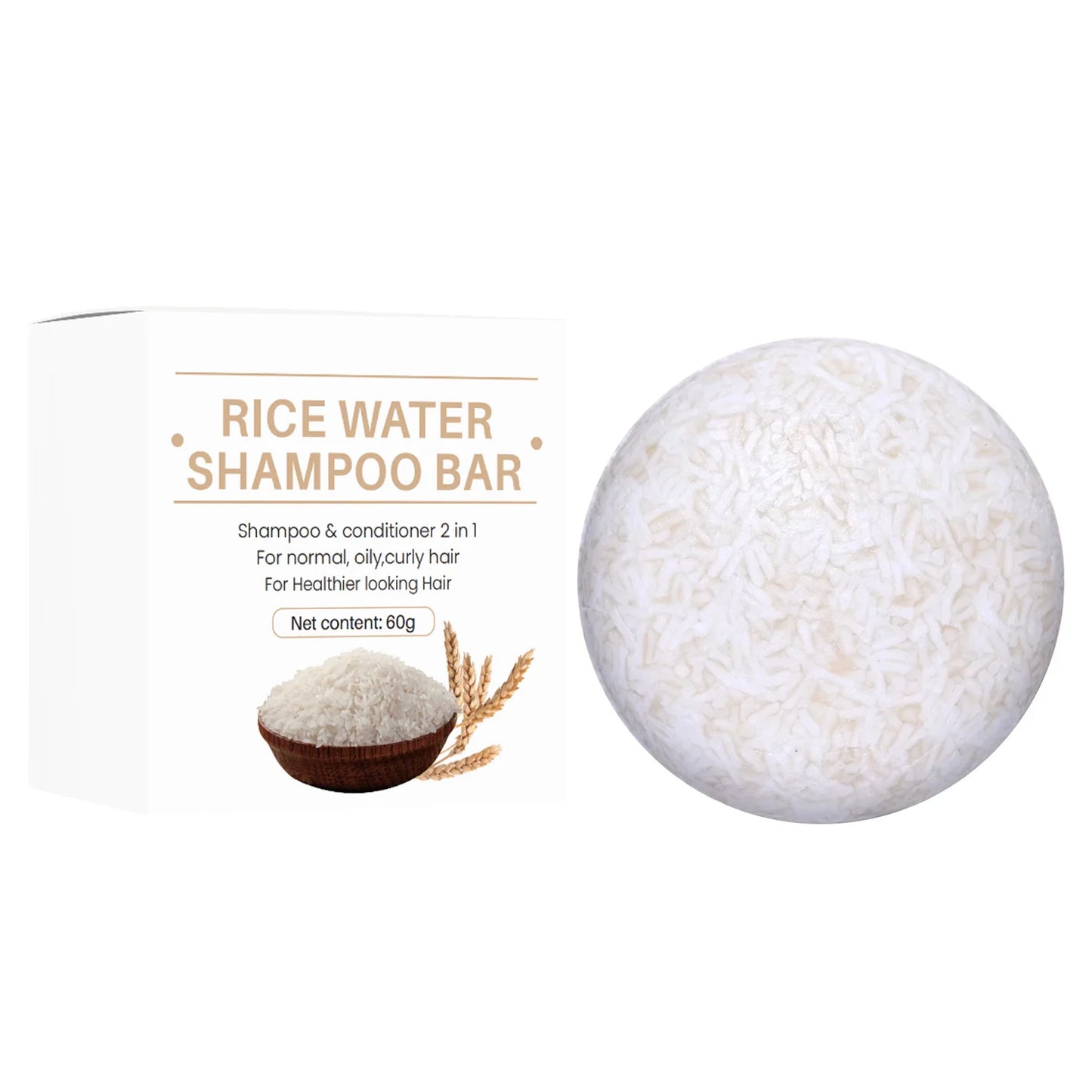 Barre de savon shampoing au riz biologique