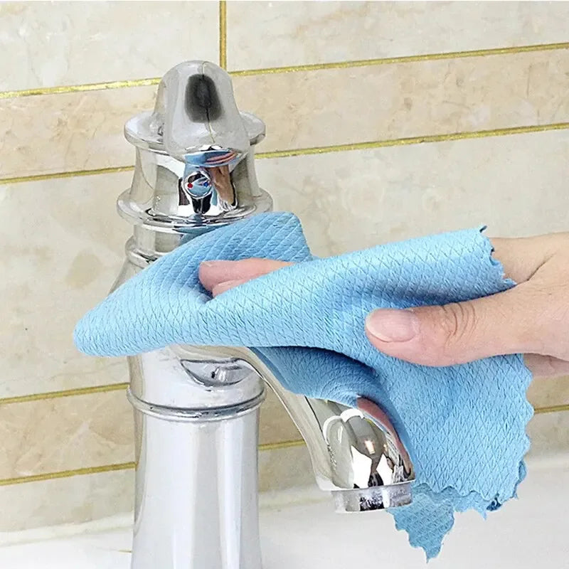 5pcs Glass Cleaning Cloth Microfiber