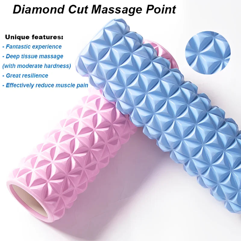 Rouleau de massage en mousse EVA diamant 3D 