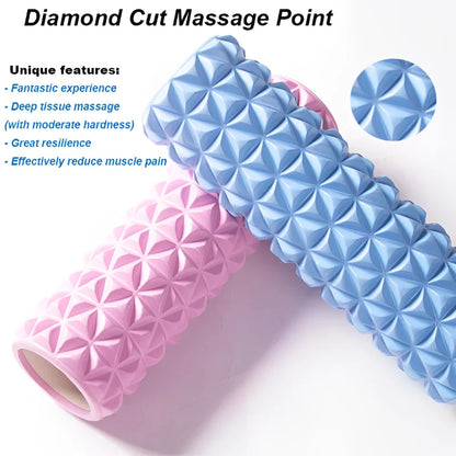 Rouleau de massage en mousse EVA diamant 3D 