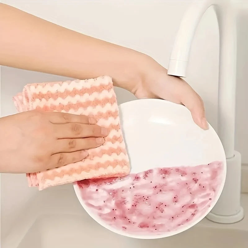 5pcs Kitchen Dishwashing Cloth