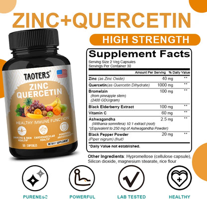 Quercetin with Zinc and Bromelain Capsules