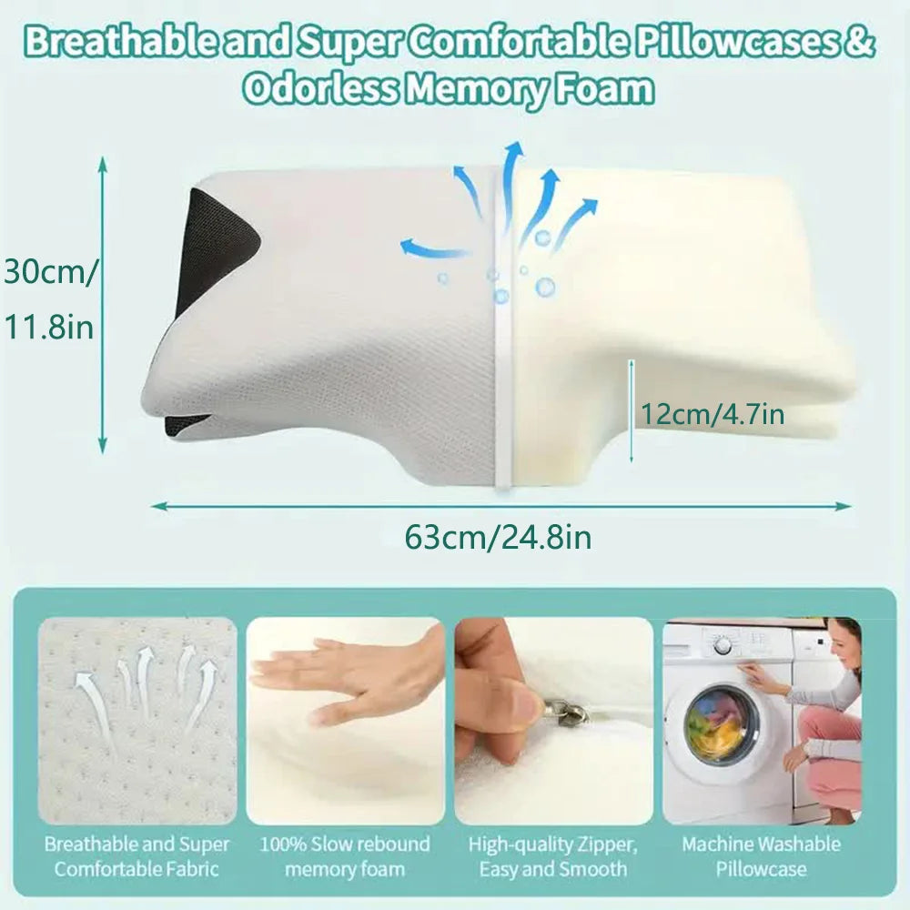 Butterfly Sleep Memory Neck Pillow