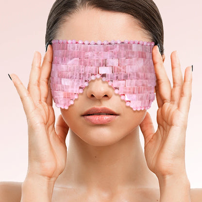 Natural Rose Quartz Eye Mask Massager