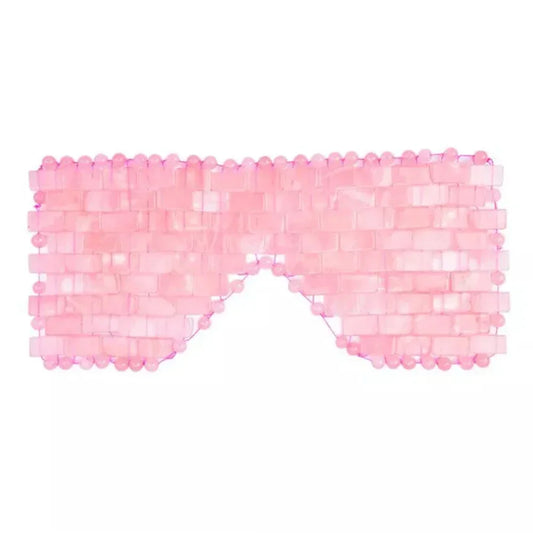 Masque de massage pour les yeux en quartz rose naturel