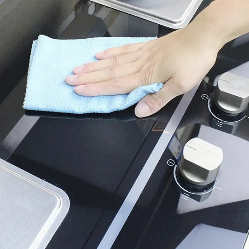 5pcs Glass Cleaning Cloth Microfiber