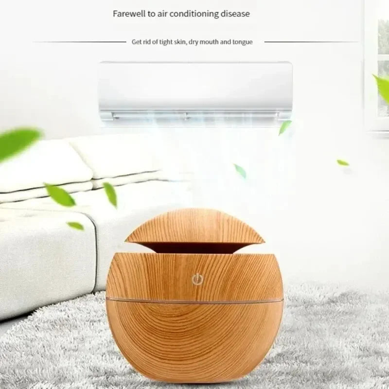 Mini humidificateur d'air à grain de bois pour la maison 