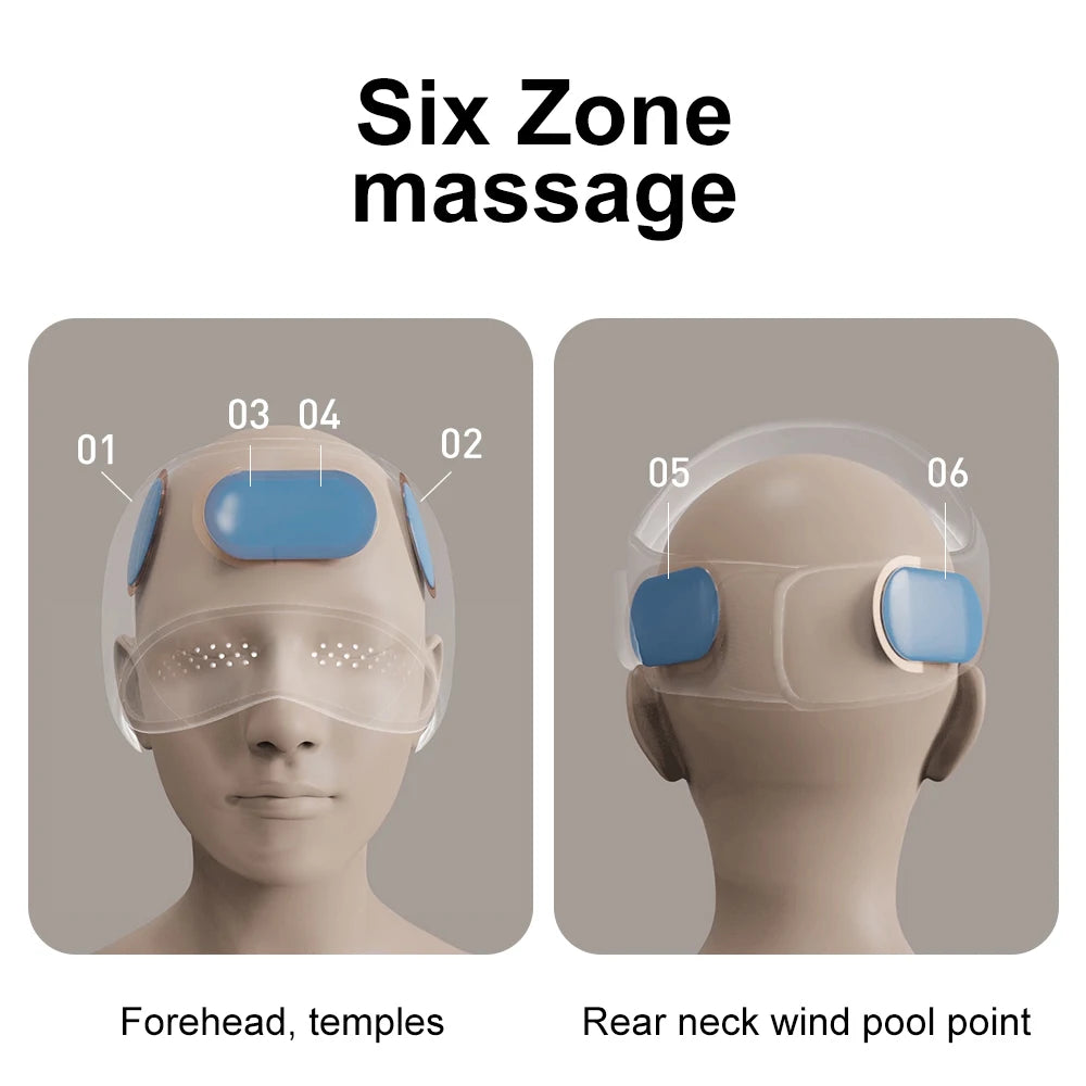 Masseur électrique pour la tête et les yeux pour soulager le stress et le sommeil