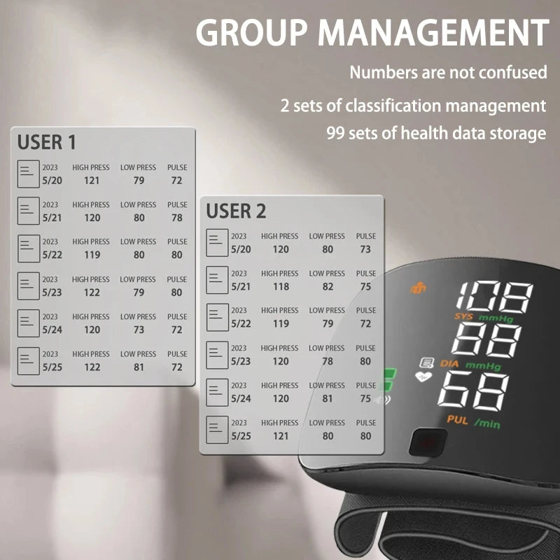 Wrist Type Blood Pressure Monitor