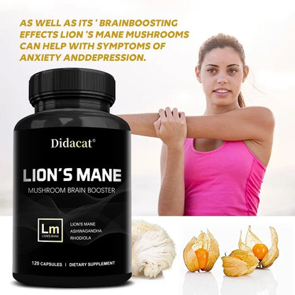 Lion's Mane Supplement Mushroom Capsules