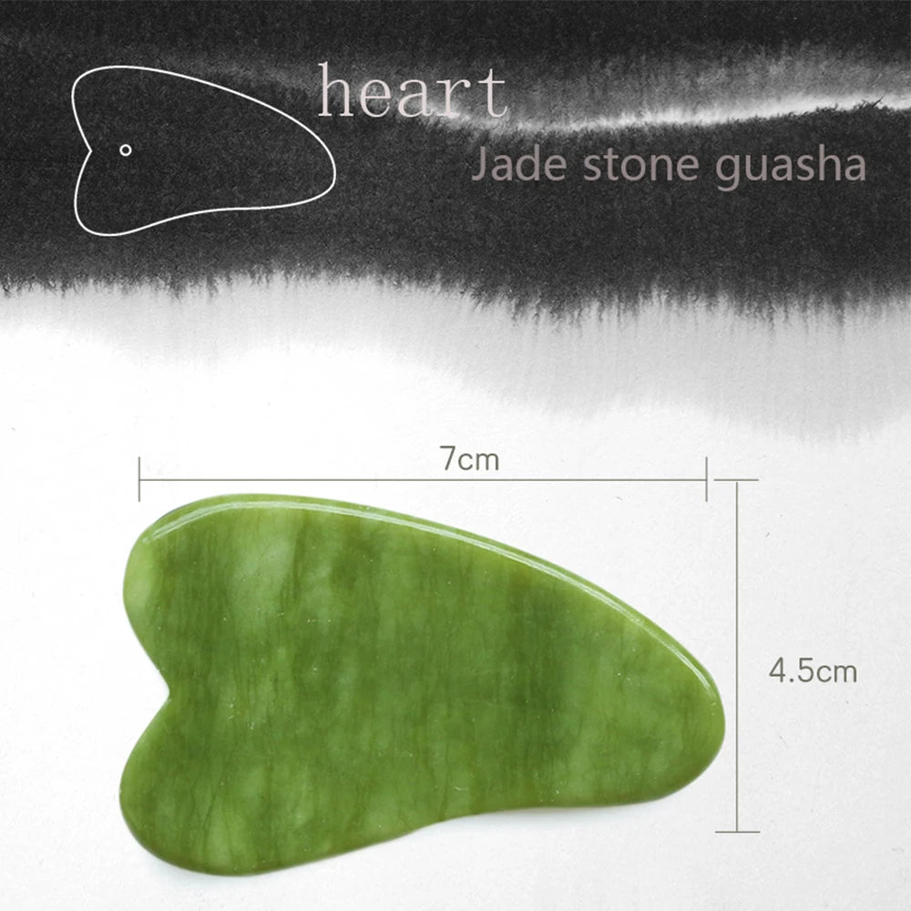 Planche de massage Gua Sha en pierre de jade naturelle 