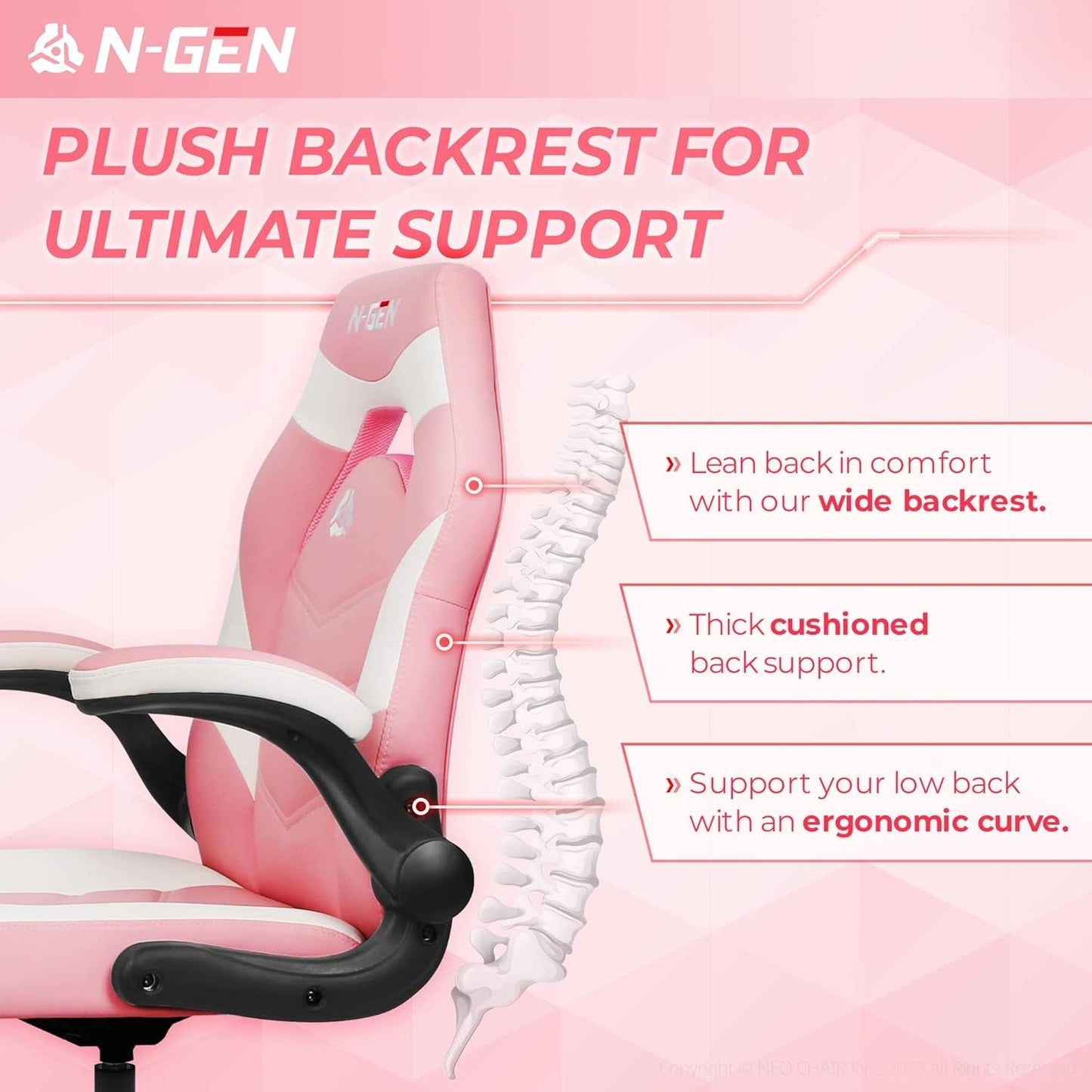 N-GEN Video Gaming Computer Chair Ergonomic Office Chair Desk Chair